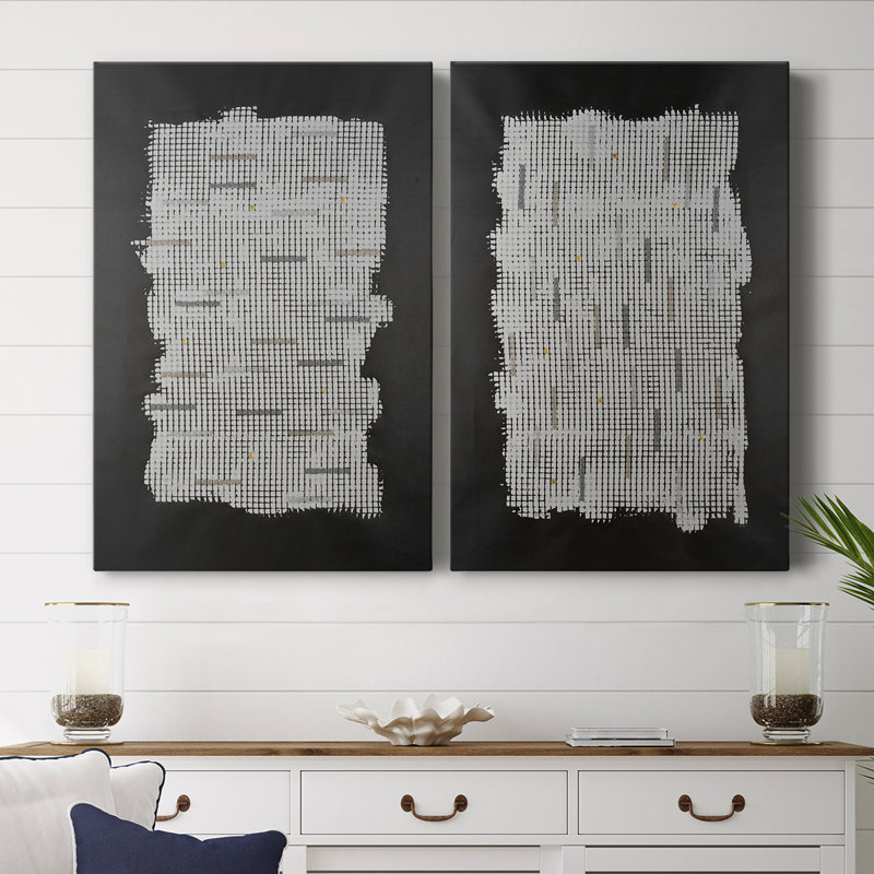 Bits & Bytes I - Toile tendue avec châssis de qualité supérieure - Prêt à être accroché, H 12 po x l 16 po