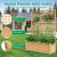 Lit de jardin surélevé avec treillis, boîte à fleurs verticale en bois avec treillis pour plantes grimpantes
