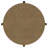 Fij Side End Table With Rattan Shelf, Brass Metal, Brown Wood 26 Inch-129099797