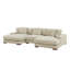 Grand canapé modulaire à double assise en velours côtelé Large Seating-1084774616