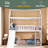 Twin Over Twin Bunk Bed With Slide, House Bed With Slide, White