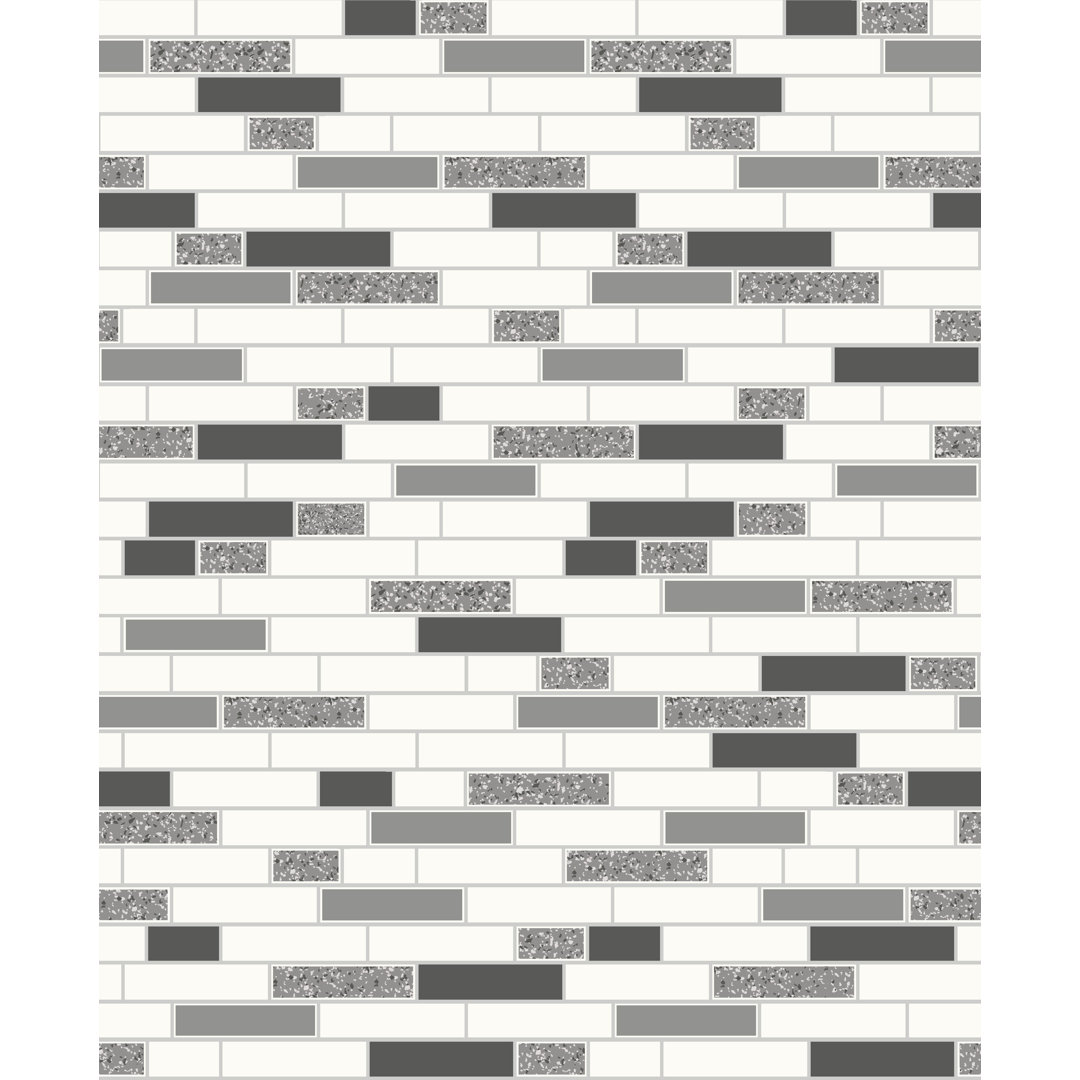 Boothe 10m L x 53cm W Brick, Wood and Stone Wallpaper Roll