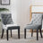Tufted Upholstered Gray Dining  Chair -749856963