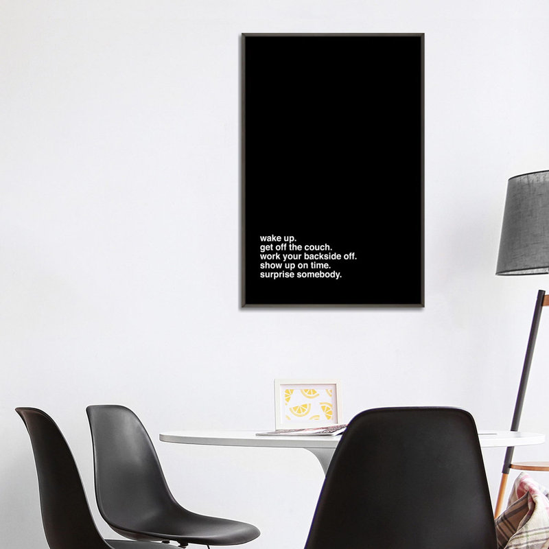 « wake up » par kent youngstrom-reproduction d’art textuel, H 60 po x l 40po x P 1,5 po