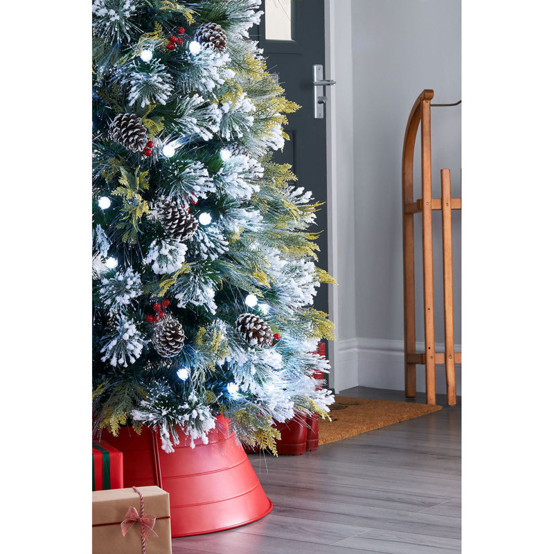 Lighted Artificial Spruce Christmas Tree, 6ft H x 2.79ft W x 2.79ft D