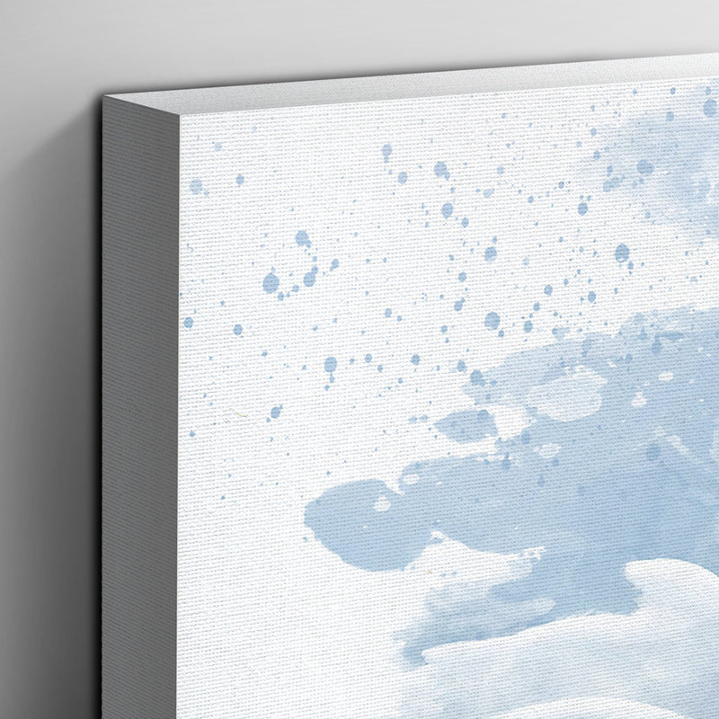 White Swan Love Heart Lake - Print, 40cm H x 60cm W, Wrapped Canvas