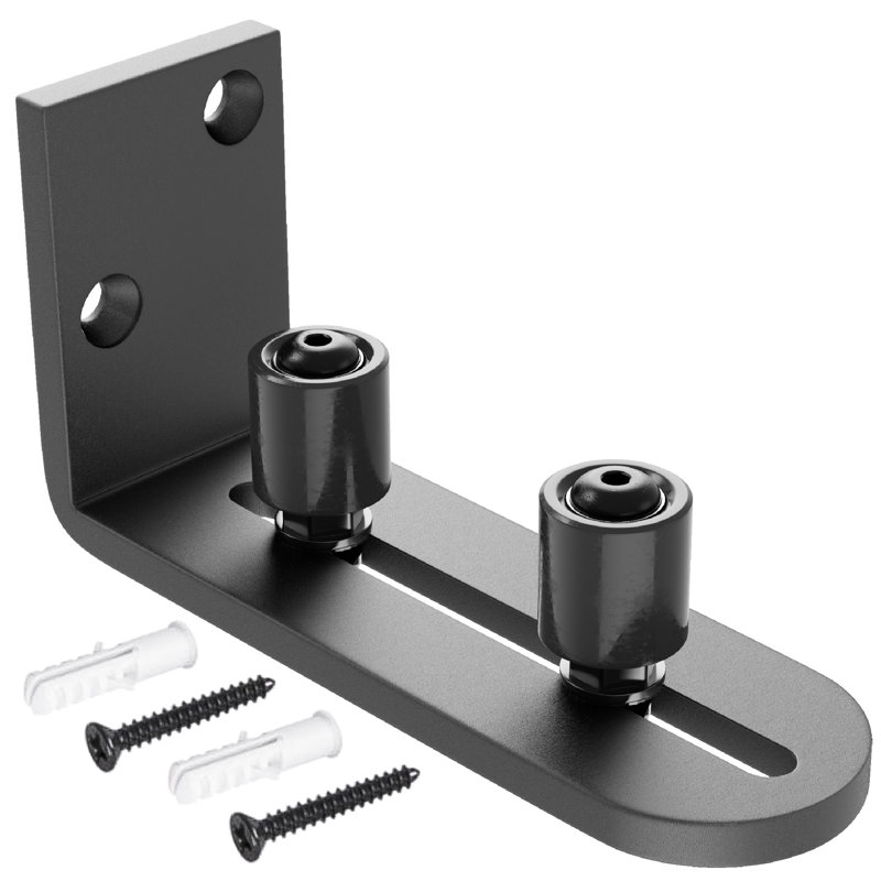 New Upgrade Sliding Barn Door Bottom Adjustable Floor Guide Roller, Barn Door Guide For Bottom Adjustable Roller And Wall Mount System(1Pc)