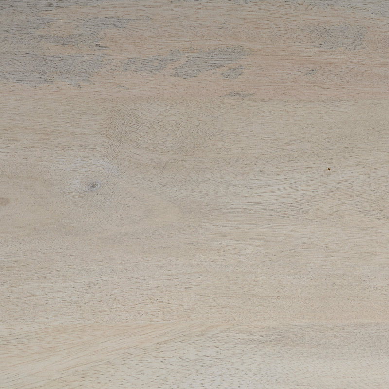 Bourbon Round Solid Wood Dining Table, White Bleach