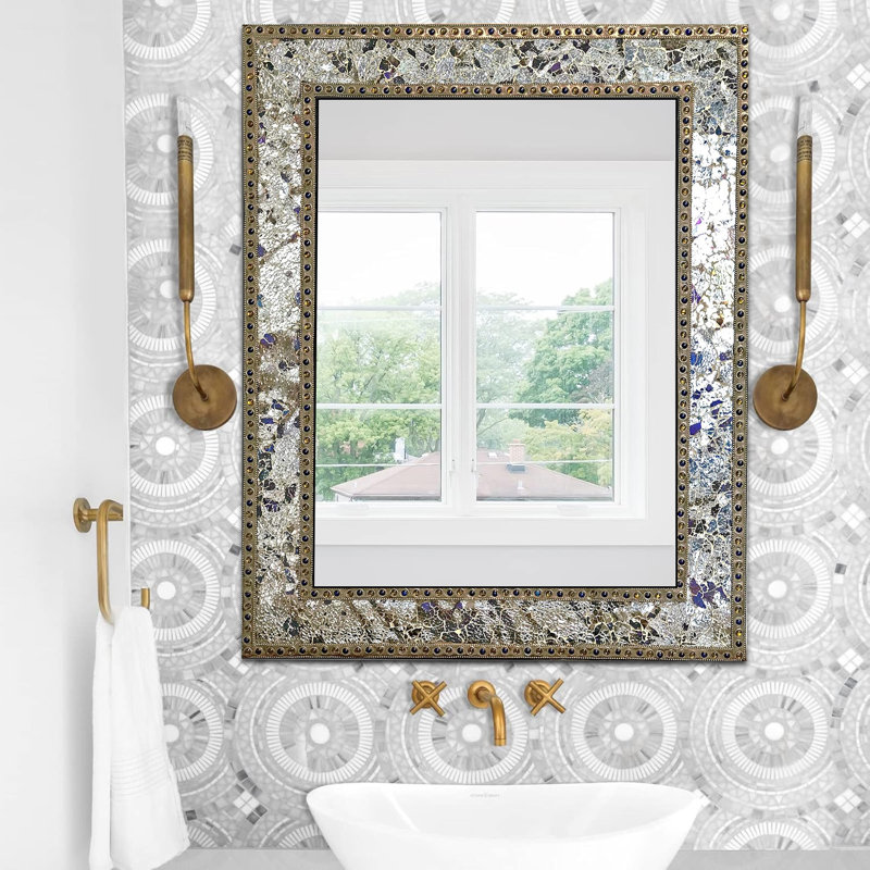 Miroir d'appoint Cima Crackle, Brun
