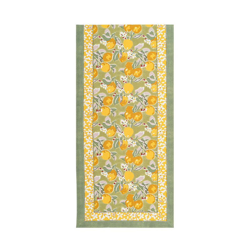 Citron Handmade Floral, 72" L x 16" W, Vert/Yellow