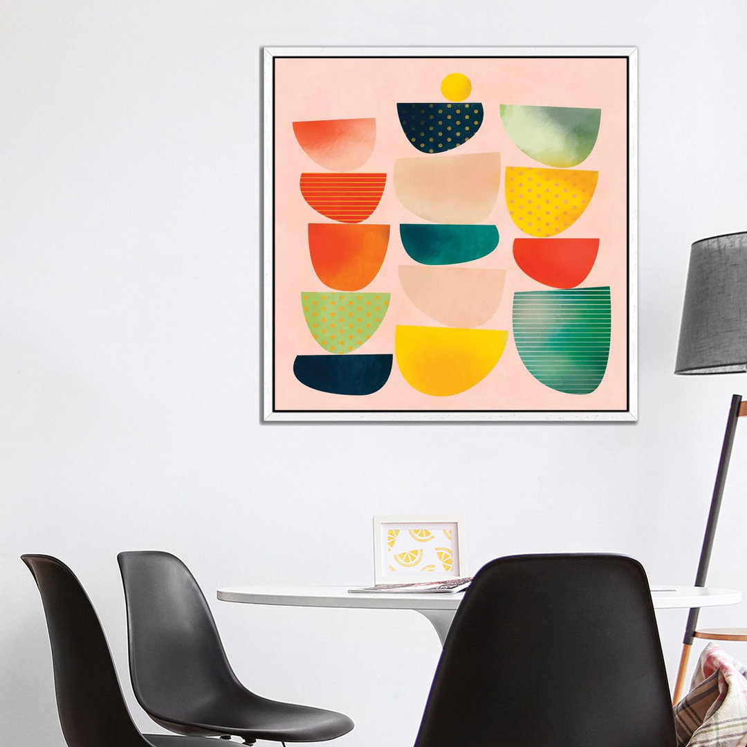 Mid Century Geometric Half Circles by Ana Rut Bré - Gallery-Wrapped Canvas Giclée on Canvas