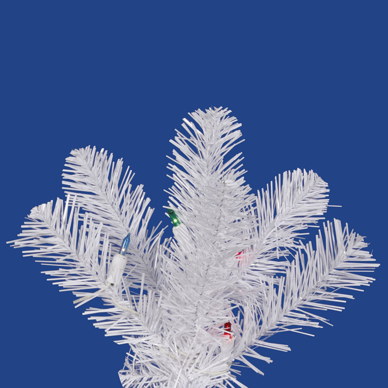 Dilan Sparkle White Spruce Artificial Christmas Tree, 6.5' H, Pure White LED