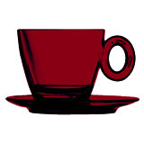 Polycarbonate Tea Cup with Saucer - 6 Pieces - Beryl