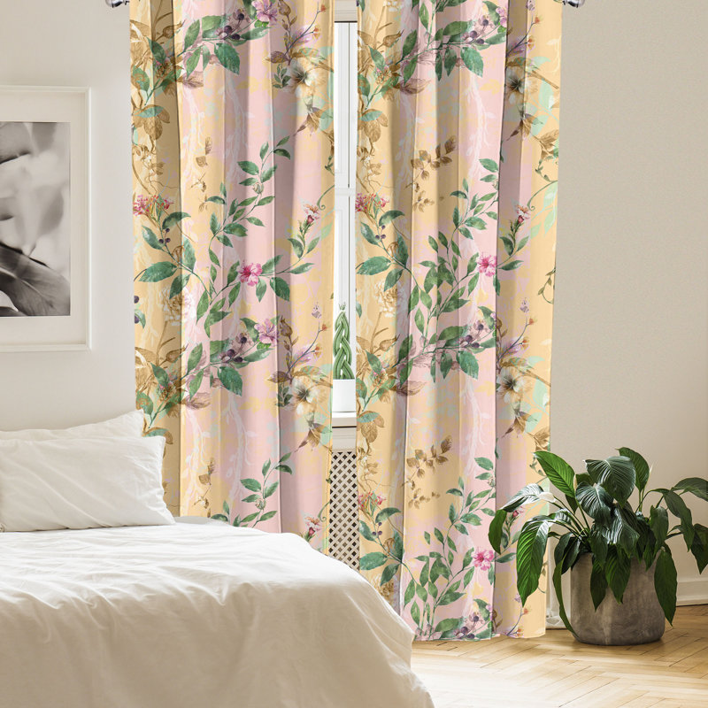 Gianmichael Semi Sheer Curtain Pair, 56" W x 84" L
