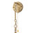 1-Light Armed Wall Sconce with Pull Chain Switch, Vintage Brass Wall Light with Amber Hand-Blown Glass Shade, E12 Base 60W Max for Bedroom Bathroom Vanity Living Room, ETL UL Listed