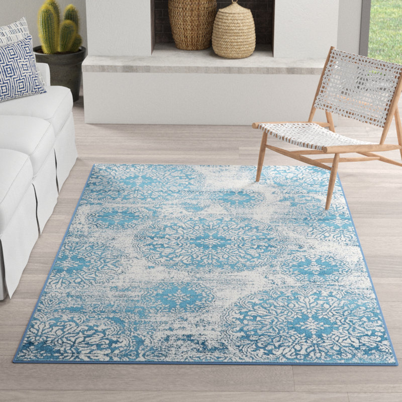 Tapis bleu Coblitz, Rectangle 5 pi 1 po x 8 pi