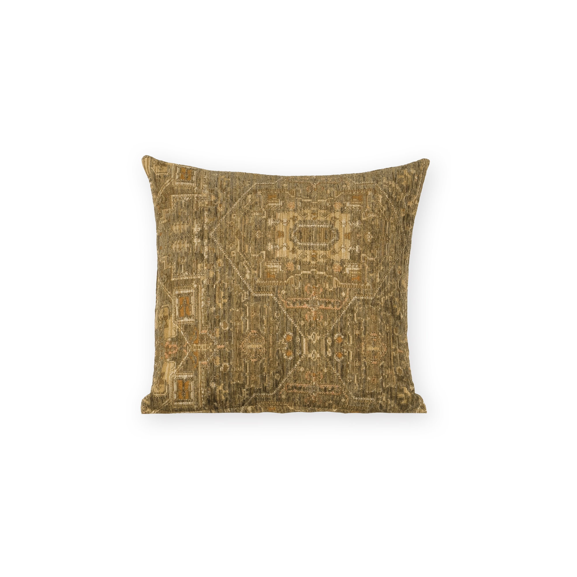Olcott Throw Pillow, Zapatta Sage, Square 16", Feather