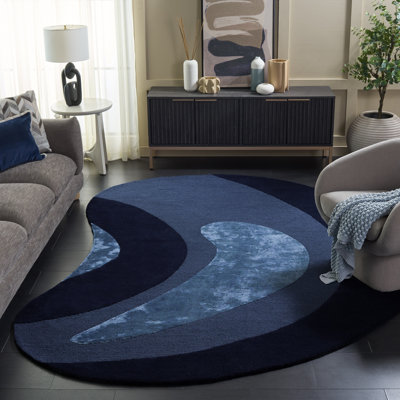 Nouveauté 150: 80% laine touffetée à la main; Tapis abstrait 20% viscose