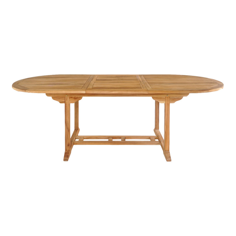 Huang Teak Solid Wood Extendable Outdoor Dining Table - 90 cm W 90 cm D