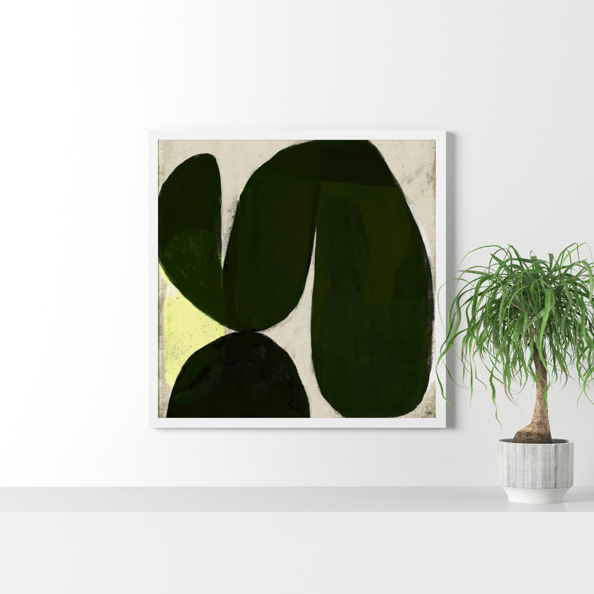 Succulent 7 by StudioM, 36" H x 36" W x 1.25" D, White