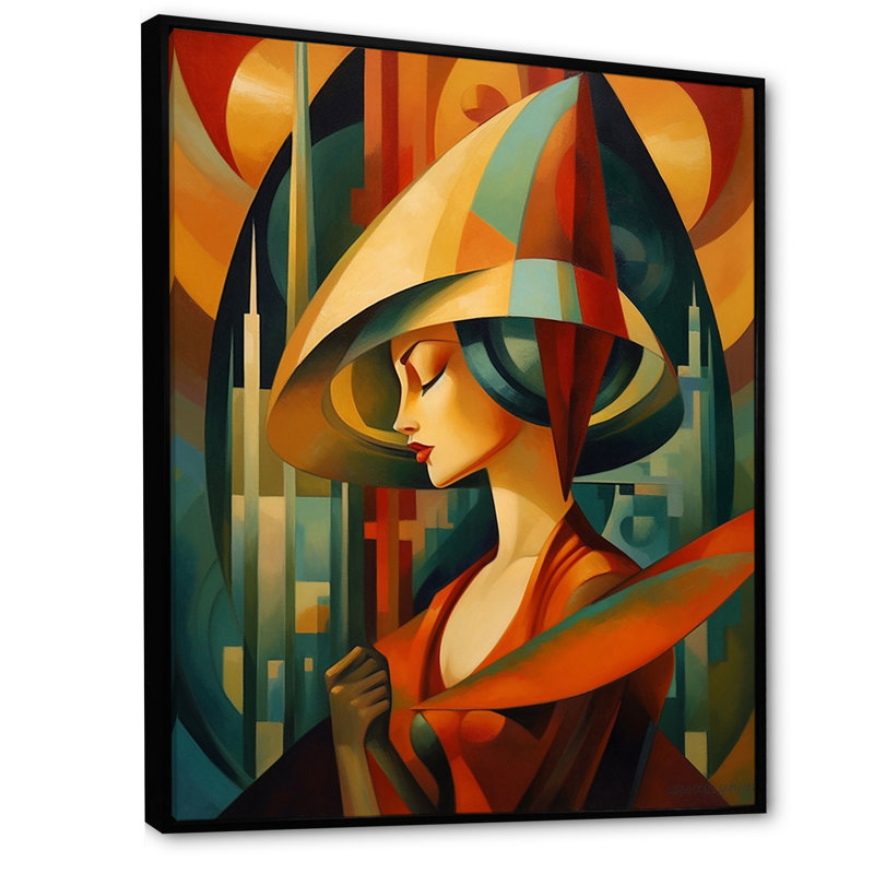 Impression sur toile profilée «I» sur toile, H 32 po x l 16 po x P 1 po, Cadre flottant noir