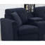 7 couches modulaires en microfibre de couleur bleu foncé - Coussins hauts, deux porte-gobelets, cadre en bois massif pour une utilisation et une stabilité à long terme