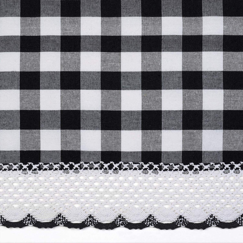 Cantonnière 58 po Tejeda, Noir / blanc, L 24 po x L 52 po