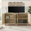 Buffet 70 po avec tablettes réglables, de haute qualité et polyvalent pour la décoration de chambre à coucher 4 portes naturelles et robustes, facile à installer dans la cuisine-666629904