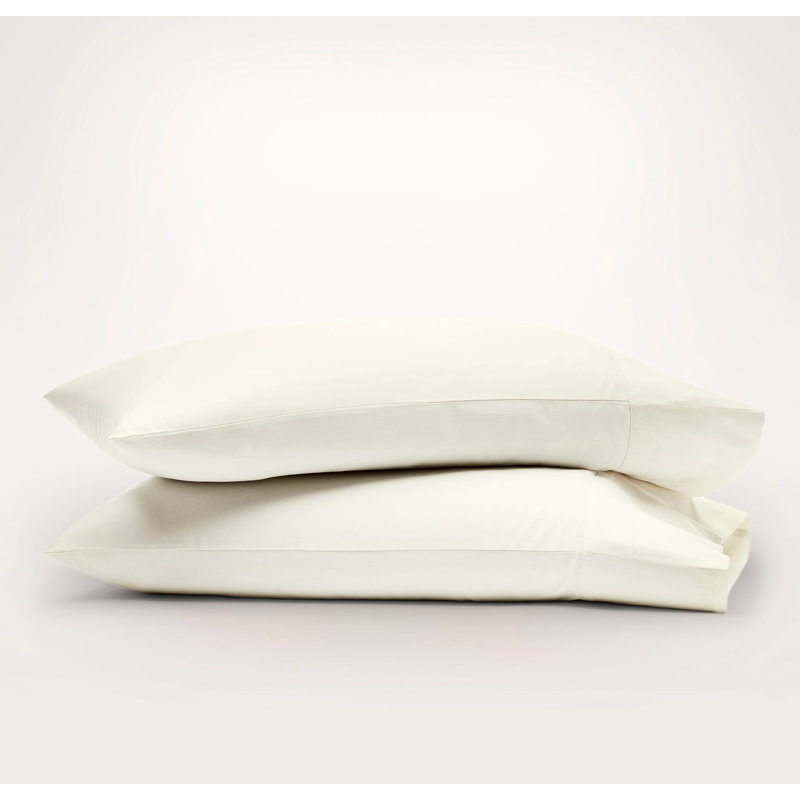 Signature Washed Pillowcase Set, Cream, King Pillowcase