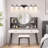 6-Light Dimmable Vanity Light with Geometric Frosted Glass Shades for Bathroom-1762960516