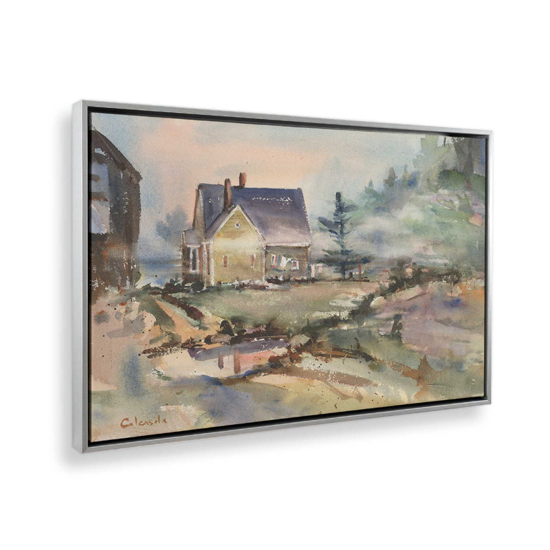 «Laundry Day» par Stephen Calcasola, reproduction d'art sur toile, H 24 po x l 32 po, Argent argent