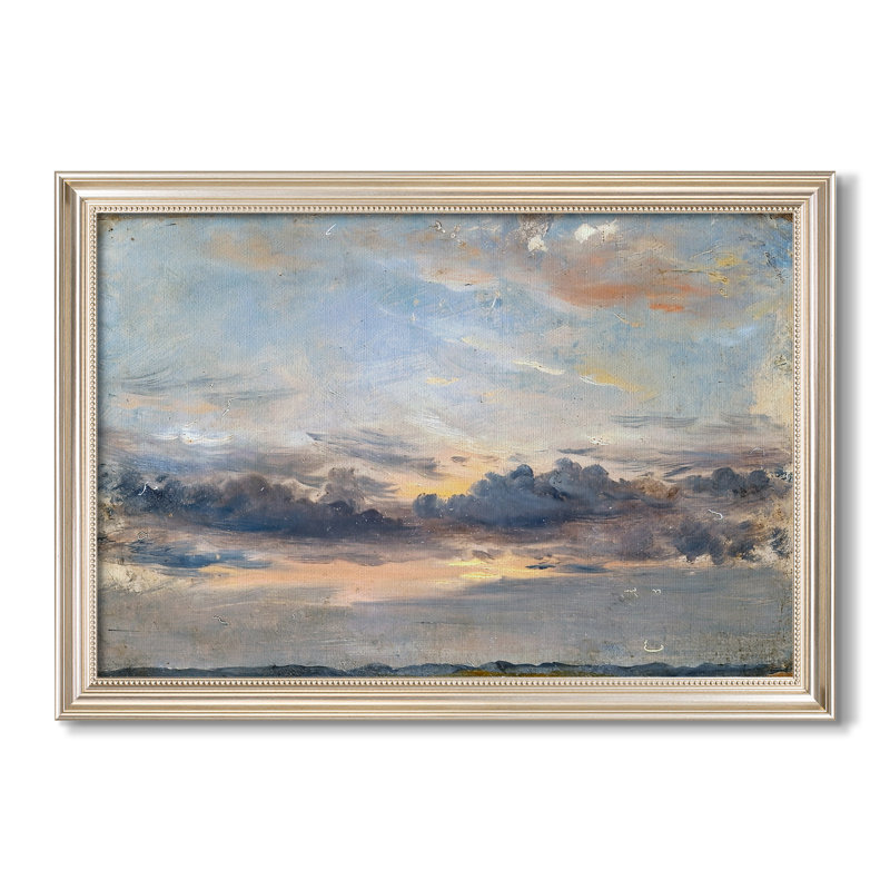 Étude de nuages, coucher de soleil, v. 1821-1822-John Constable-Toile encadrée sur mesure, 24x34 INNER SIZE, Framed Canvas