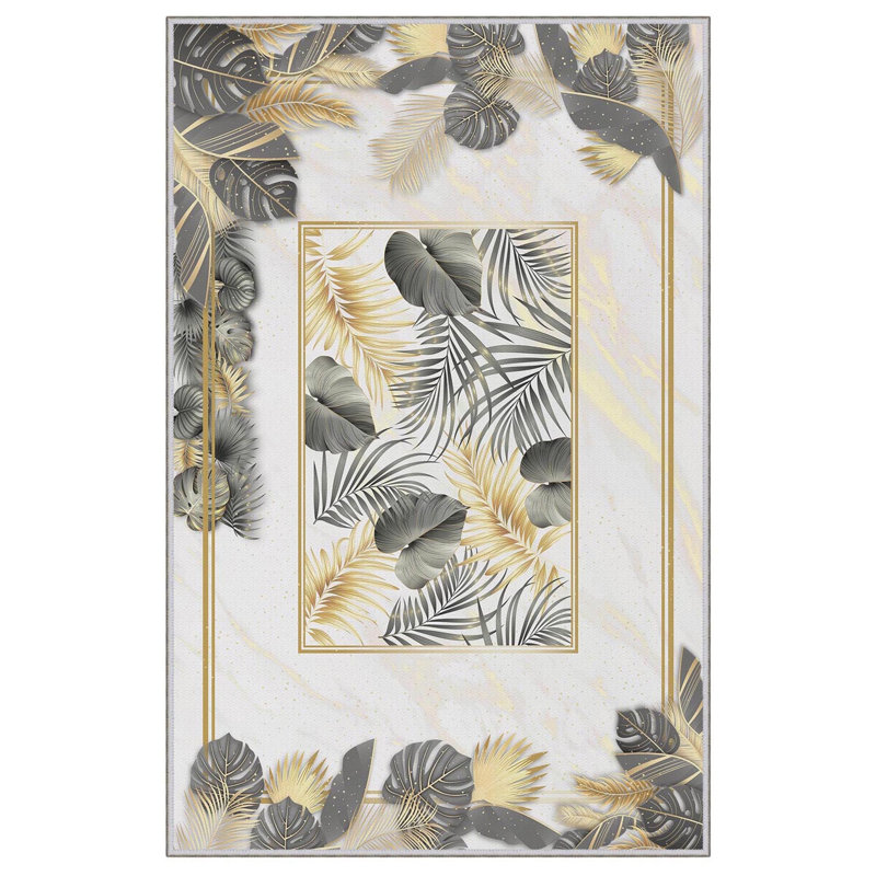 Tapis tissé de qualité supérieure, 5,9 x 9,2 pieds | 100% polyester, 650 g / m² | Pois antibactérien antidérapant en PVC, d'une hauteur de poils de 0,3 po | Lavable à la machine, impression numérique 3D | Parfait pour le salon et la chambre à coucher
