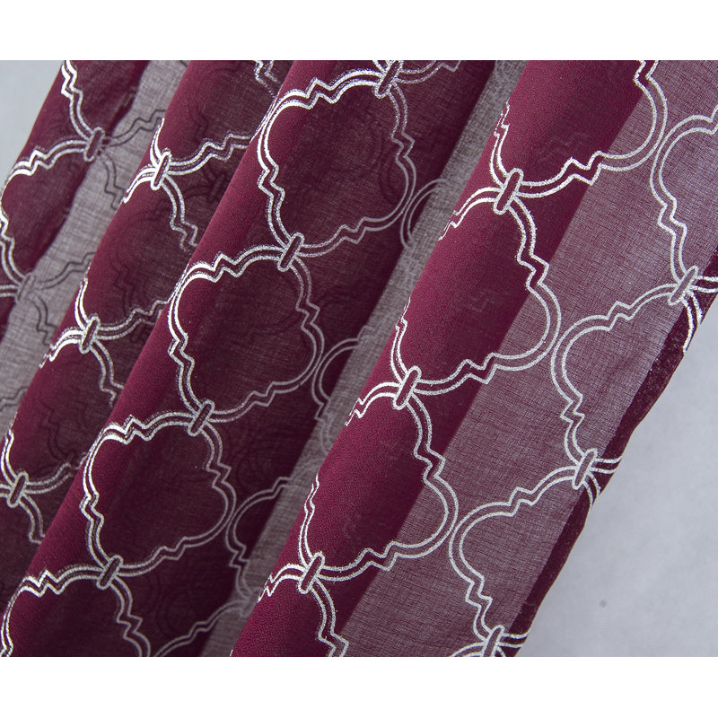 Mcardle Semi Sheer Curtain Single Panel, Burgundy
