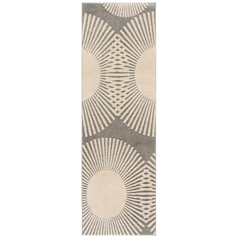 Versailles 602 Performance Machine Washable Geometric Shapes Rug, 2'-6" X 8'-0" Runner