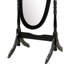 Élégant miroir en bois noir - Grand plancher de décoration de style traditionnel avec option d'inclinaison-154379385-154379377