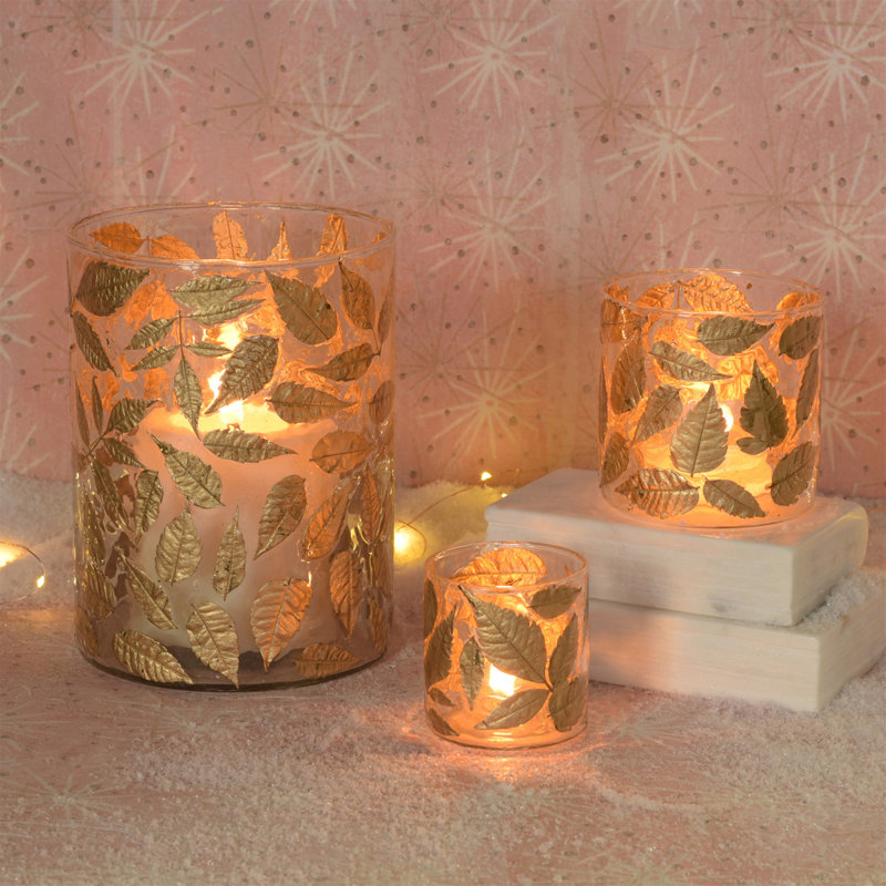 Glass Tabletop Votive Holder, 4" H x 4" W x 4" D