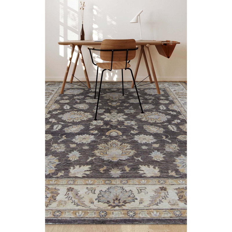 Ziegler Wool Oriental Area Rug in Brown/Beige/Green