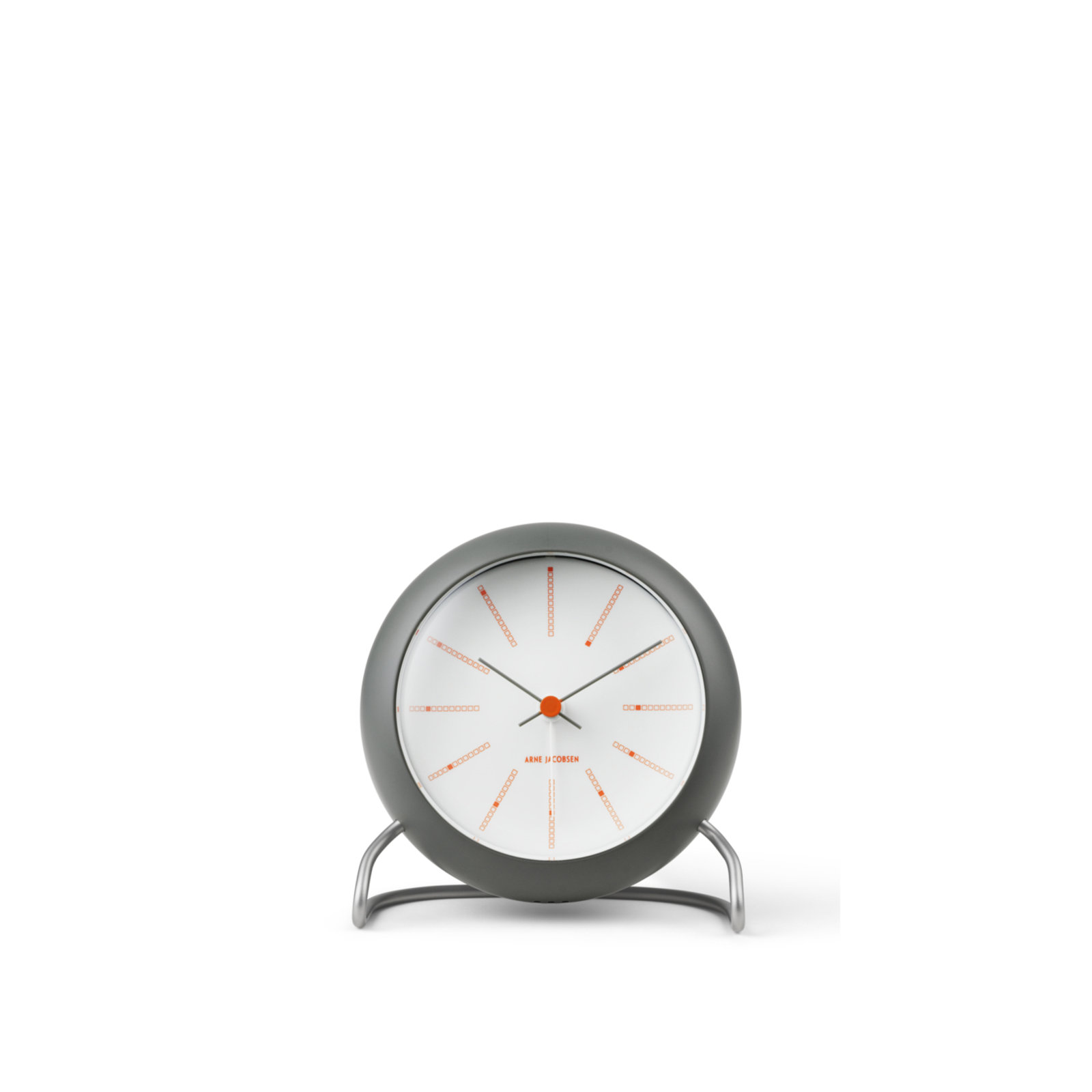 Bankers Electric Clock, White/Dark Gray