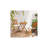 3-Piece Acacia Wood Folding Bistro Set – Outdoor Square Table And 2 Chairs, Natural