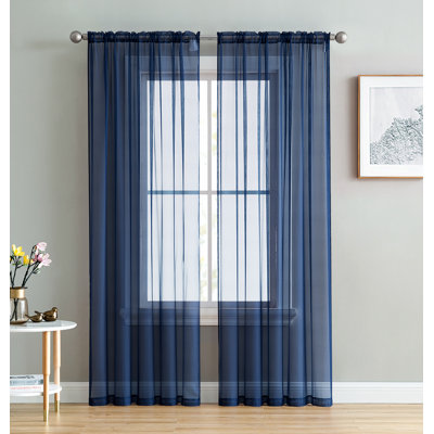 Daxin Sheer Voile Rod Pocket Curtain Panels