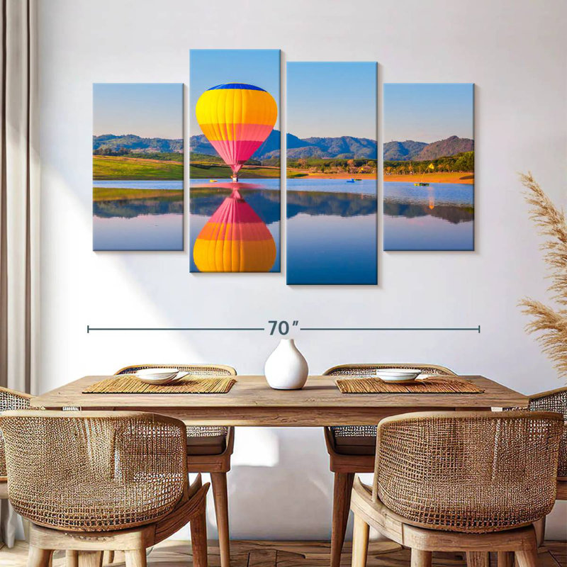 Hot Air Balloon Reflection, H 42 po x l 68 po