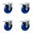 Solid Polyurethane Swivel Bolt Hole Caster Set with Total Lock Brake SCC