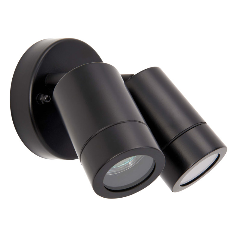 Metcalfe 2 - Bulb 11.3cm H Outdoor Armed Sconce, Black