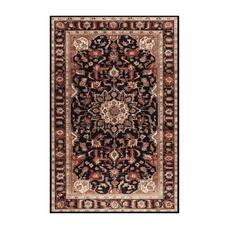 Tapis brun lavable à la machine, Rectangle 4pi x 6 pi