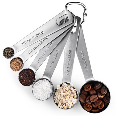 Ensemble de cuillères à mesurer en acier inoxydable 18/8 U-Taste pour la cuisine en métal robuste