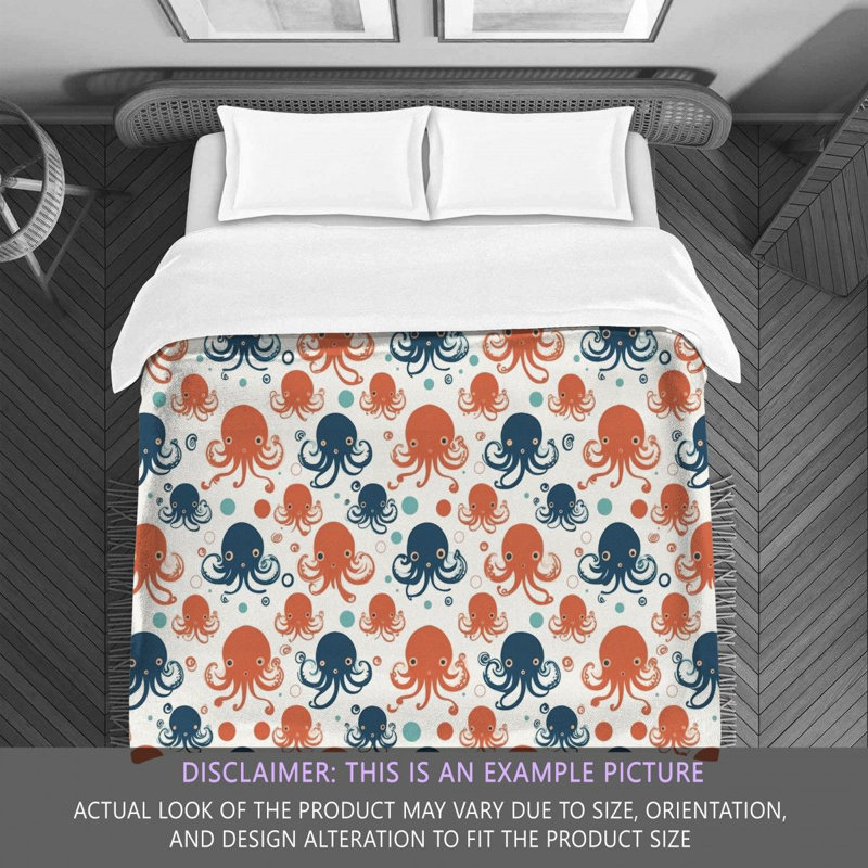 Nautical Octopus Bedding, Queen Comforter