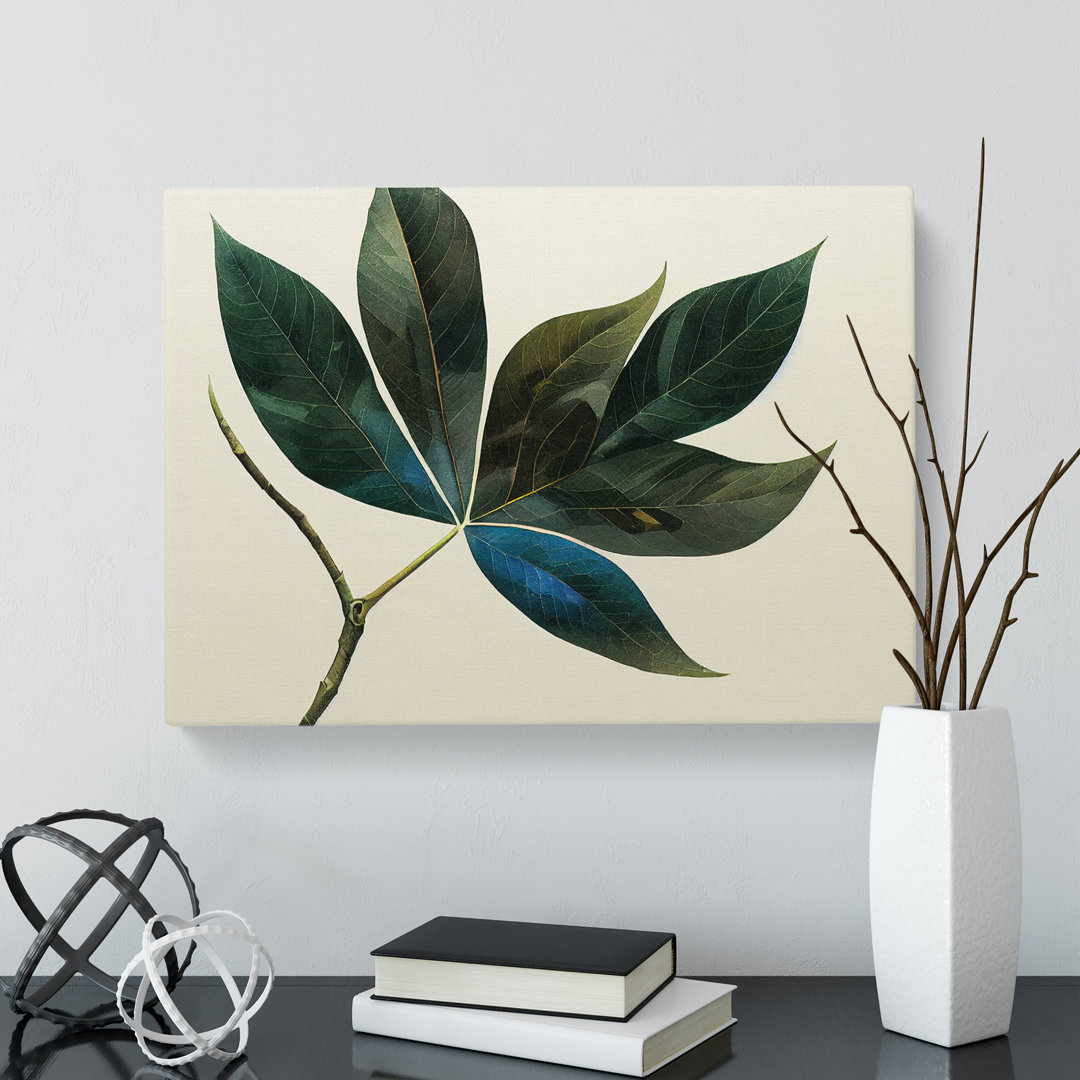 XXX-H1022-WF-7731X Serene Leaf - Wrapped Canvas Print