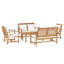 Ensemble de canapé de jardin vidaXL 5 pièces en bois de teck massif naturel-1194480207