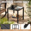 Ensemble de conversation en rotin de patio 3 pièces avec table d'appoint à 2 niveaux, chaises berçantes
